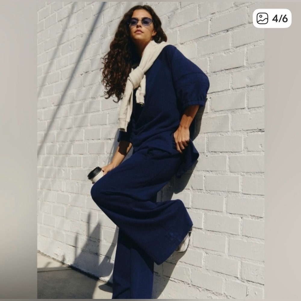 Free People Movement On The Run Set In Navy Size Large - Picture 4 of 15
